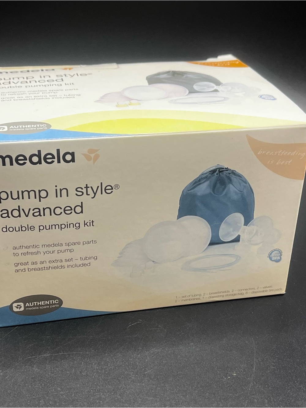 Medela Pump in Style Advance Double Pumping Kit Includes Breast Shields Bag -NEW